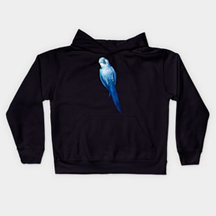 Playful Blue Spix Happy pet macaw parrot Kids Hoodie